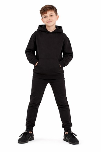 Kids black tracksuit unisex - kids,