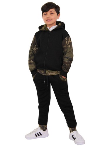 Kids boys tracksuit camo green - boys,